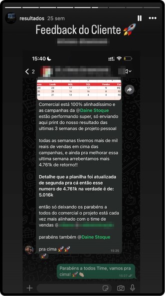+R$ 4.761 de retorno em uma semana